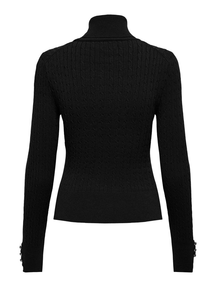 Onllorelai Ls Cable Rollneck Knt - Zwart