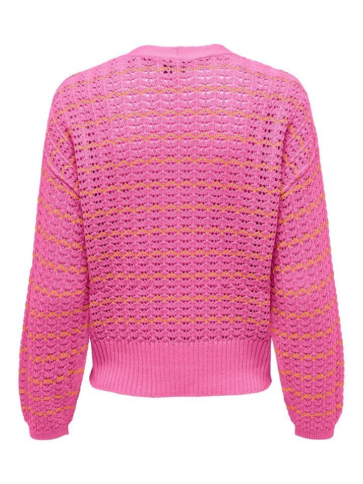 Onlasa Ls V-neck Cardigan Cc Cs Knt - Roze Dessin