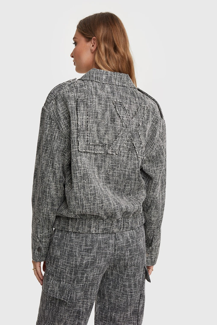 Ladies Woven Boclee Jacket - Zwart Dessin