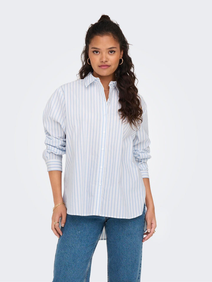 Jdynelly L/s Loose Shirt Wvn - Wit Dessin