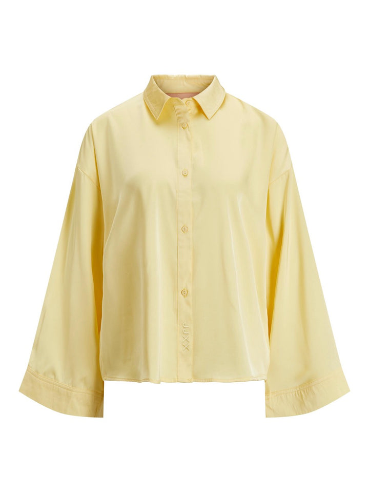 Jxpari Ls Oversized Shine Shirt Ln - Licht Geel