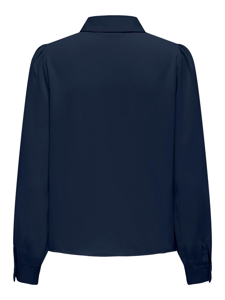 Opmelise Ls Lace Mix Shirt Wvn - Navy