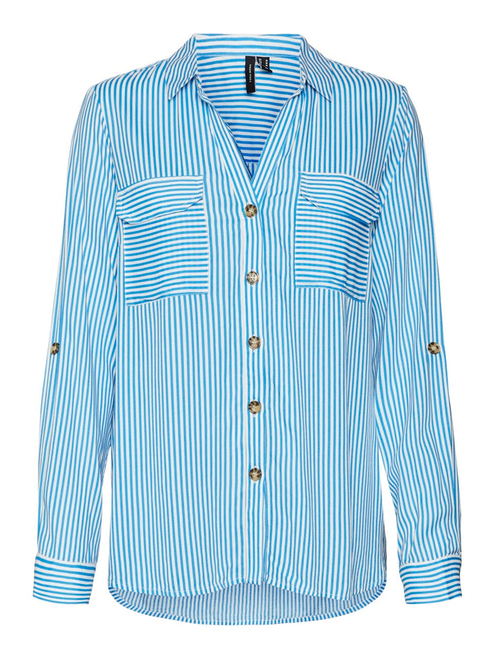 Vmbumpy L/s Shirt New Wvn Ga Noos - Blauw Dessin