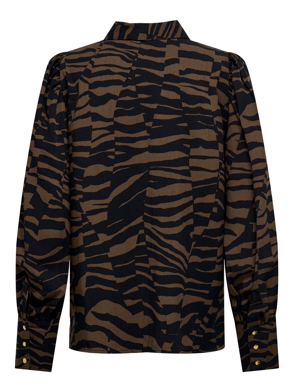 Onlbree L/s Shirt Ptm - Bruin Dessin