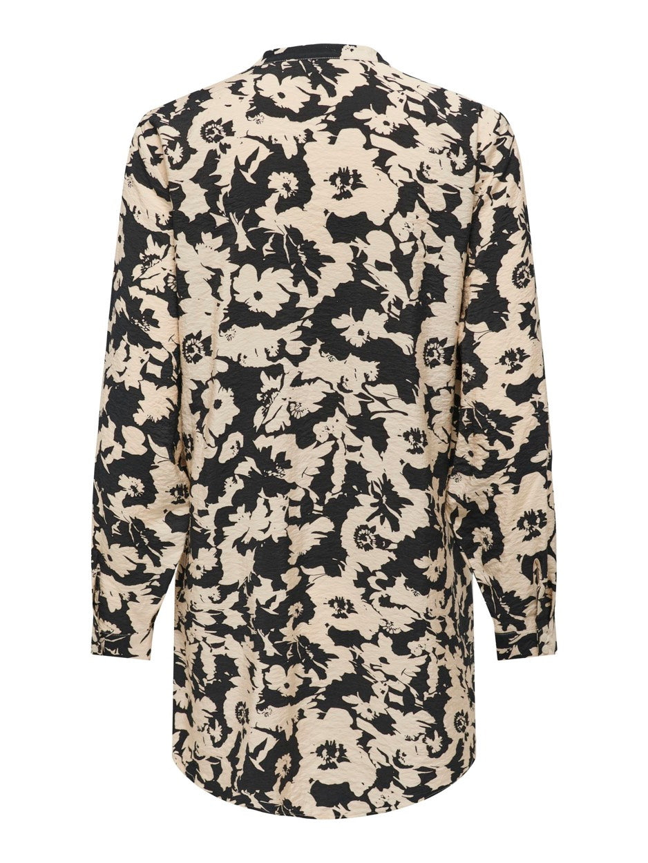 Jdymiriam L/s Long Shirt Wvn - Zwart Dessin