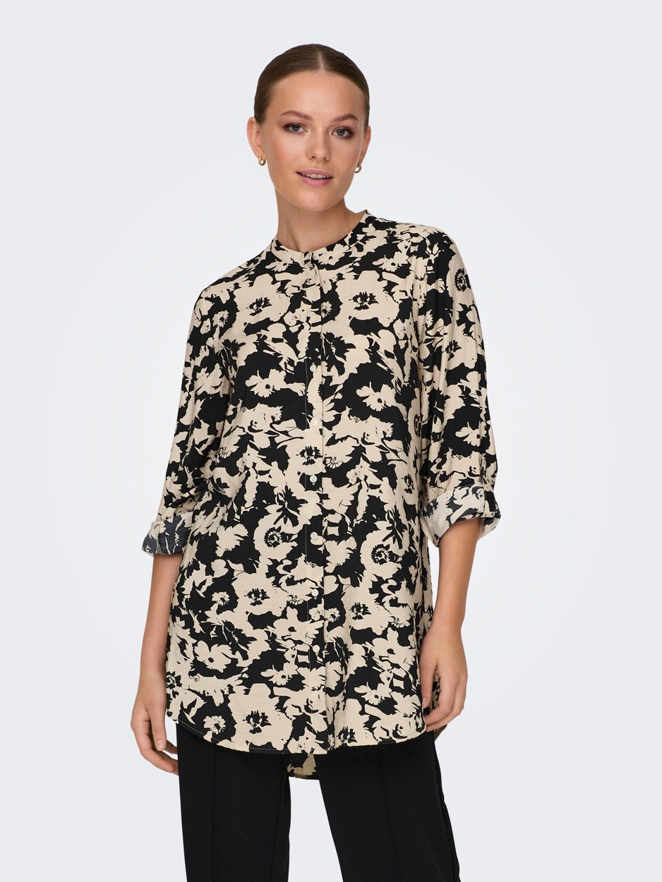 Jdymiriam L/s Long Shirt Wvn - Zwart Dessin