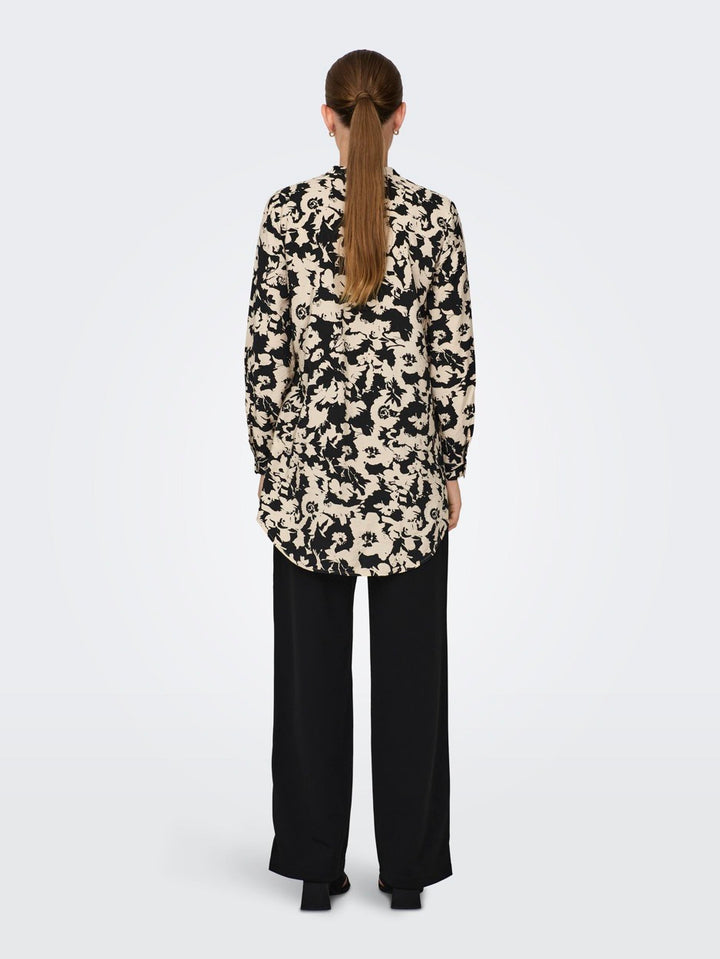 Jdymiriam L/s Long Shirt Wvn - Zwart Dessin