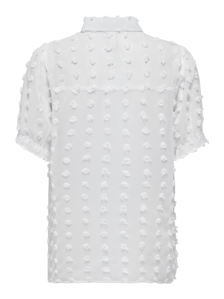 Onlpixi Ss Frill Shirt Wvn - Off-white