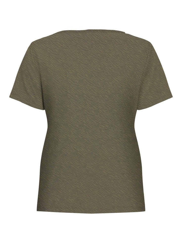 Onlnila S/s Glitter Aop Top Jrs - Groen Dessin