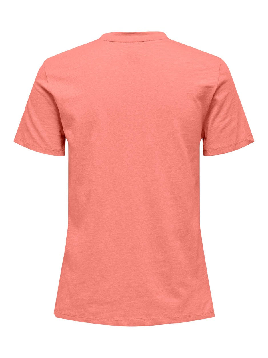 Onlfelia Reg S/s Palm Tiger Top Box - Zalm/peach