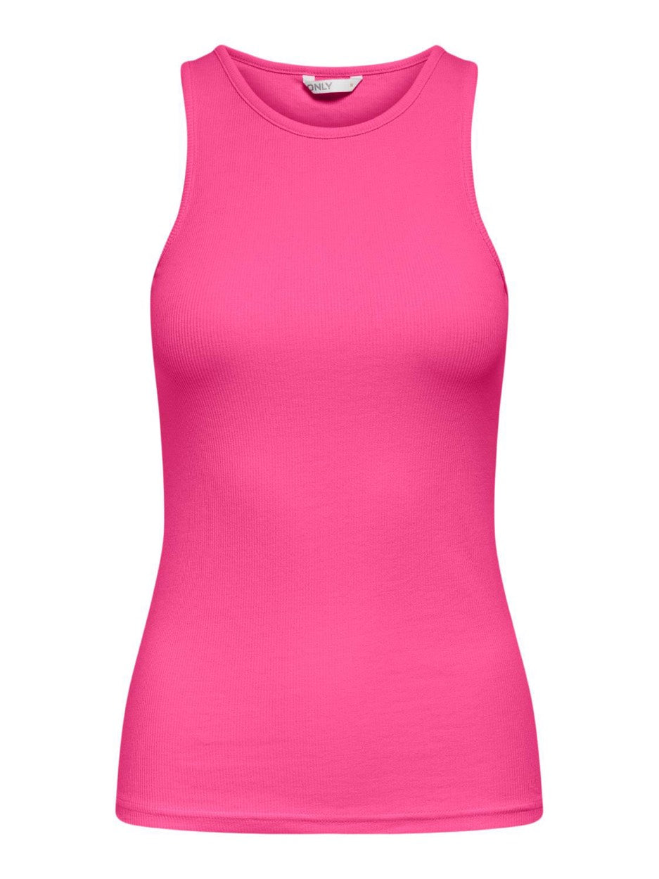 Onlkenya Rib Tank Top Jrs Noos - Roze