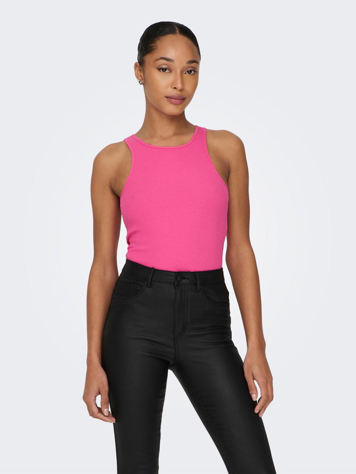 Onlkenya Rib Tank Top Jrs Noos - Roze