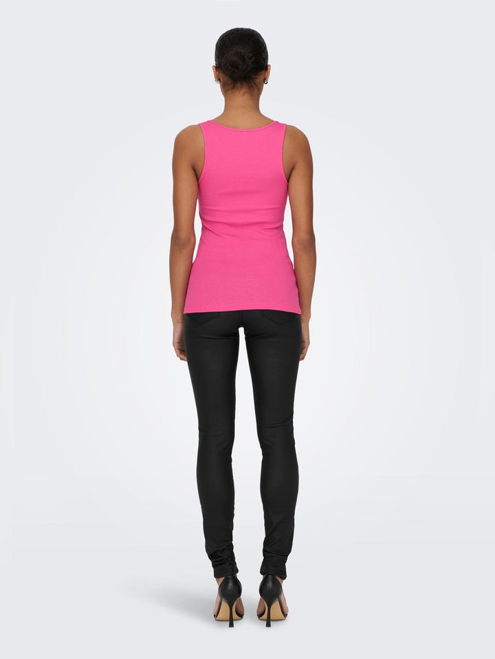 Onlkenya Rib Tank Top Jrs Noos - Roze