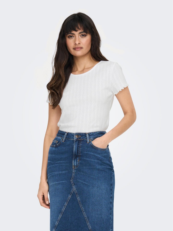 Onlcarlotta S/s Top Jrs Noos - Wit