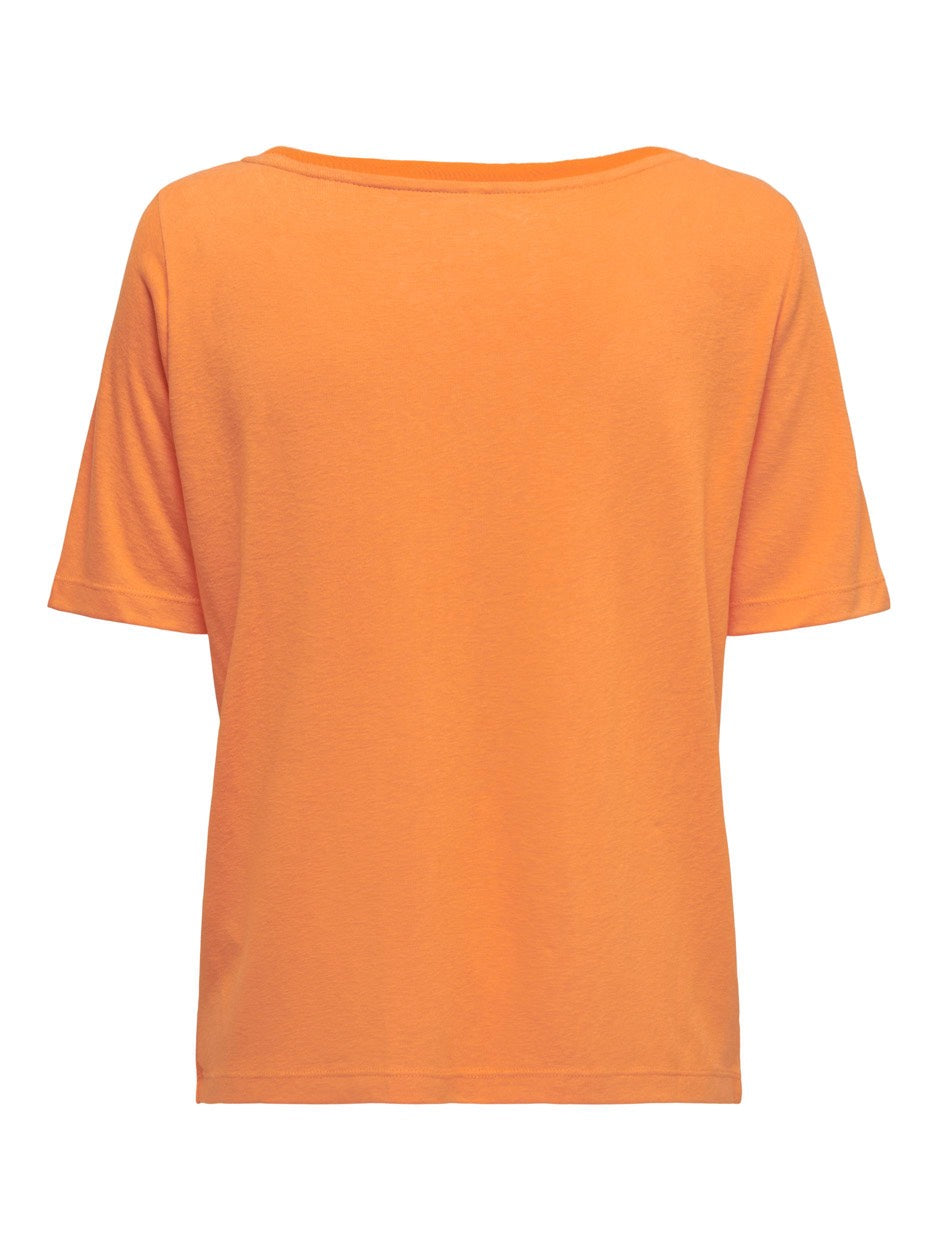 Onlelise S/s V-neck Top Jrs - Oranje