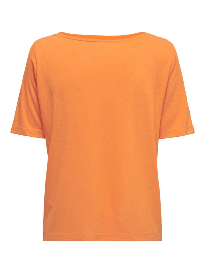 Onlelise S/s V-neck Top Jrs - Oranje