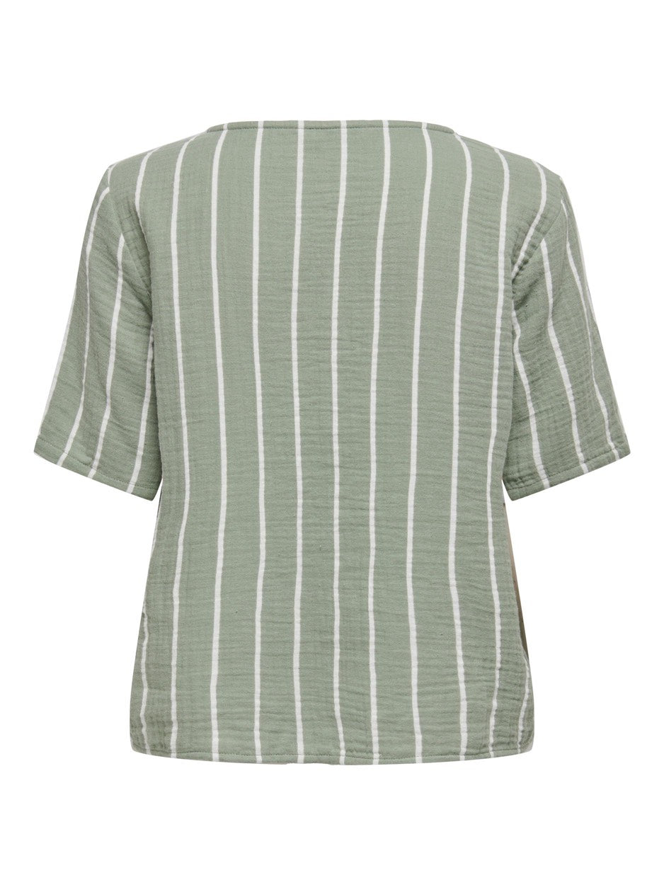 Onlnora S/s Top Ptm - Groen Dessin