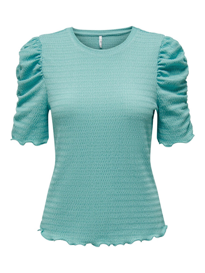 Onlkate S/s Puff Top Jrs - Aqua