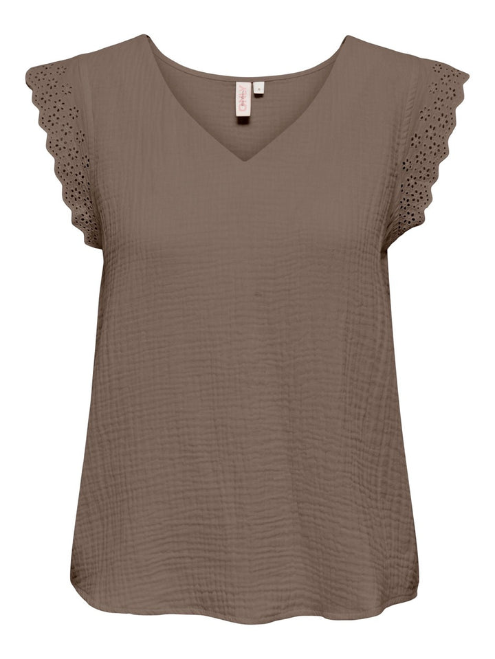 Onlthyra Sl Mix Top Wvn - Taupe