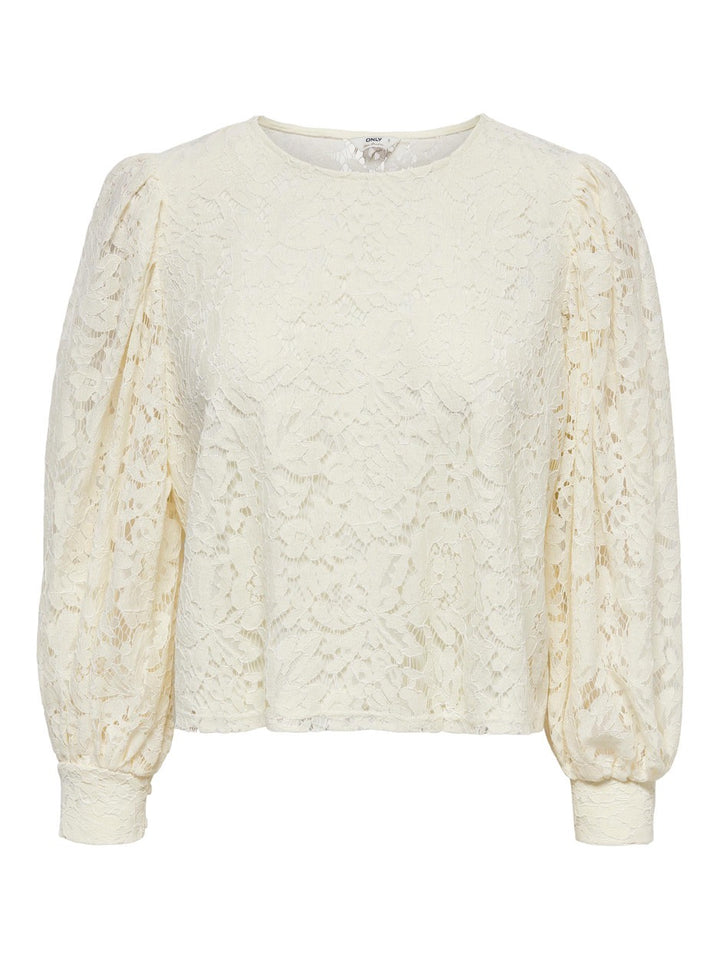 Onlyrsa 78 Lace Top Nl Wvn - Off-white