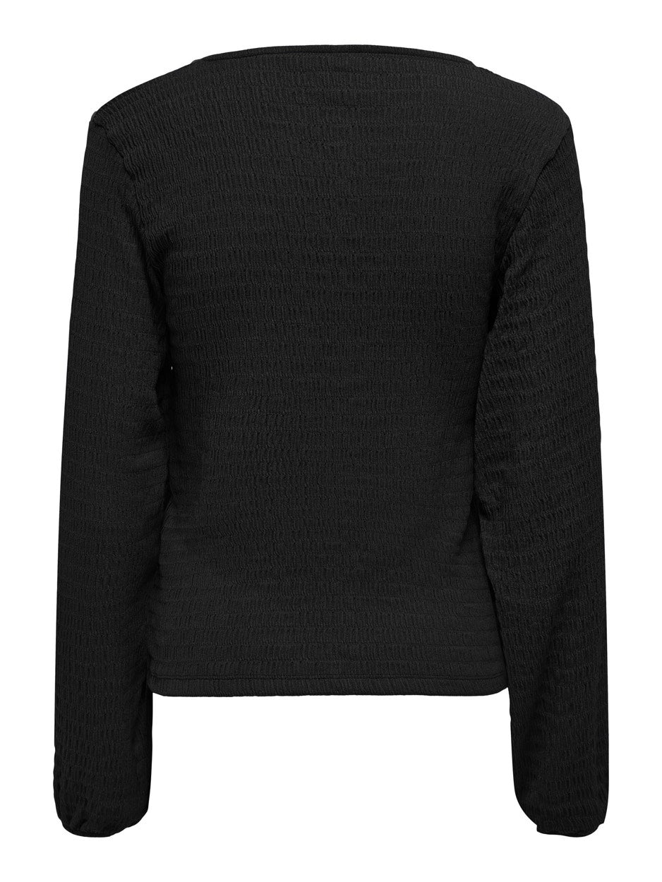 Onlmadelina L/s V-neck Top Cc Jrs - Zwart