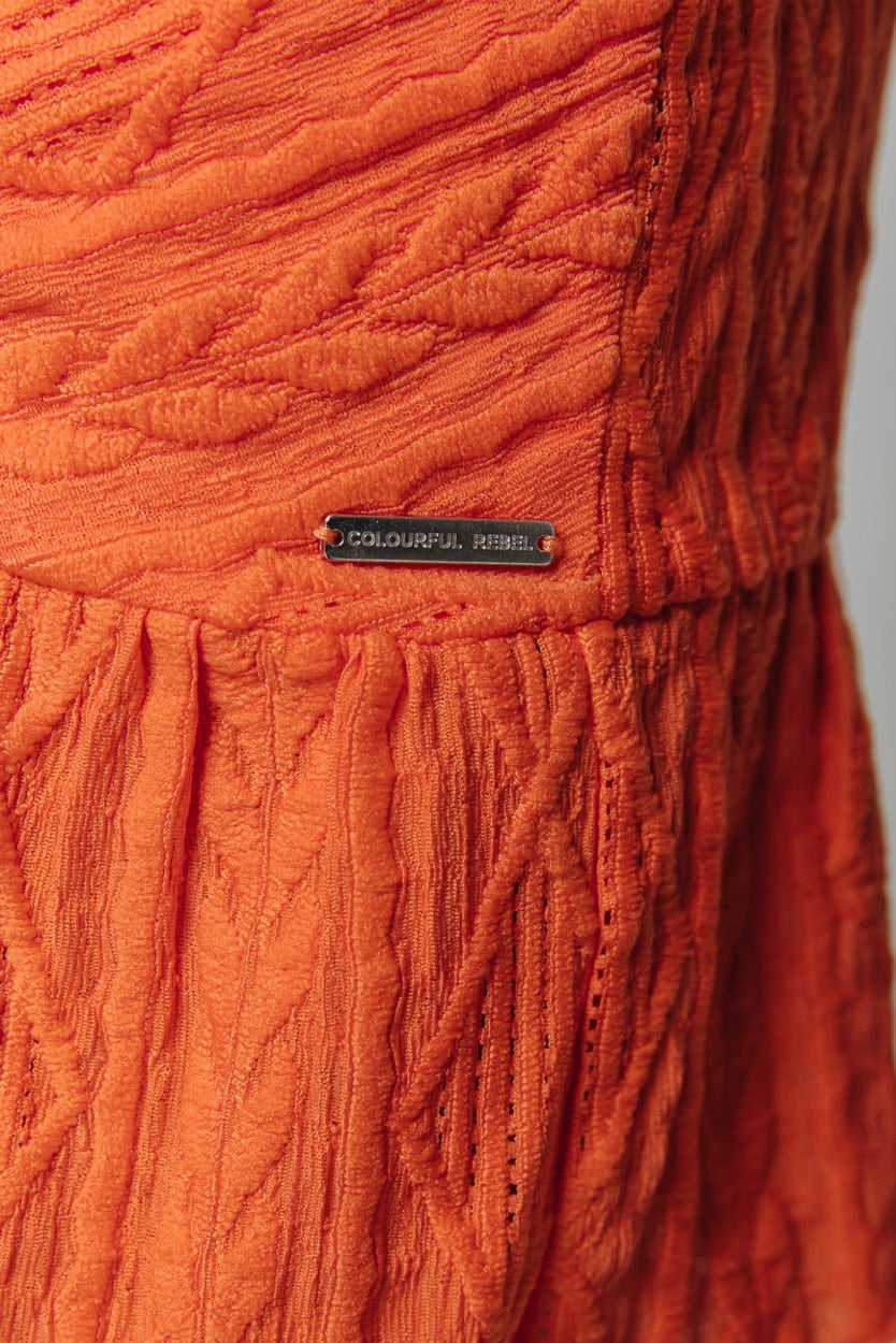 Zora Brodery Dress - Oranje