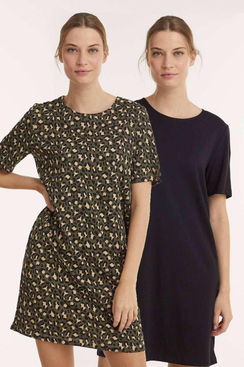 Onlmay Life S/s Dress 2 -pack K/a J - Zwart