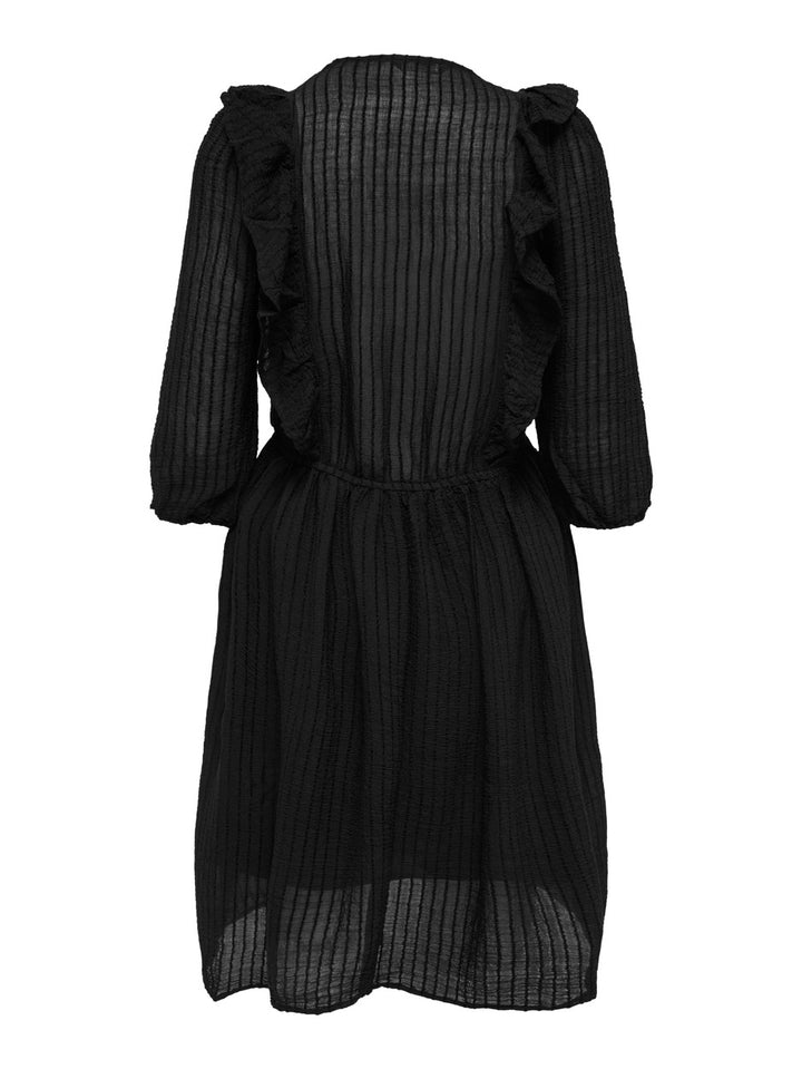 Onllondon 3/4 Ruffle Dress Noos Wvn - Zwart