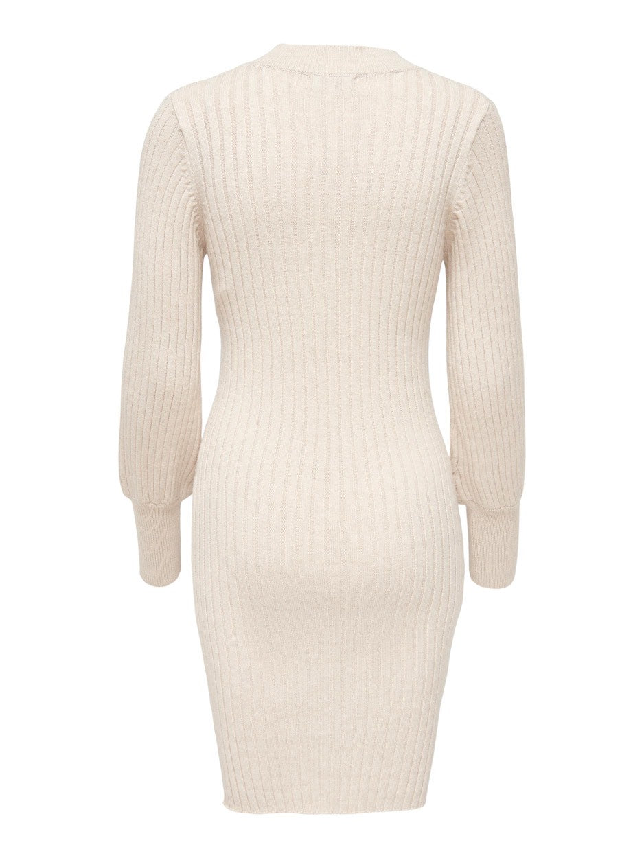 Jdymagda L/s Volume Sleeve Dress Kn - Beige