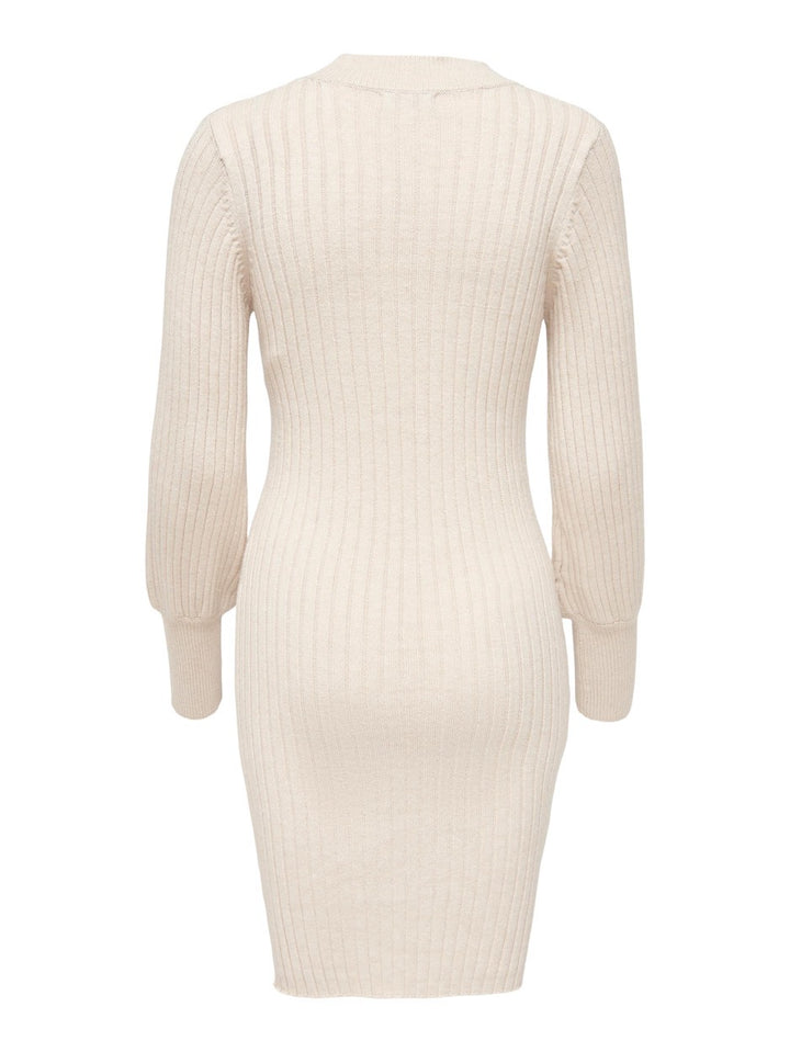 Jdymagda L/s Volume Sleeve Dress Kn - Beige