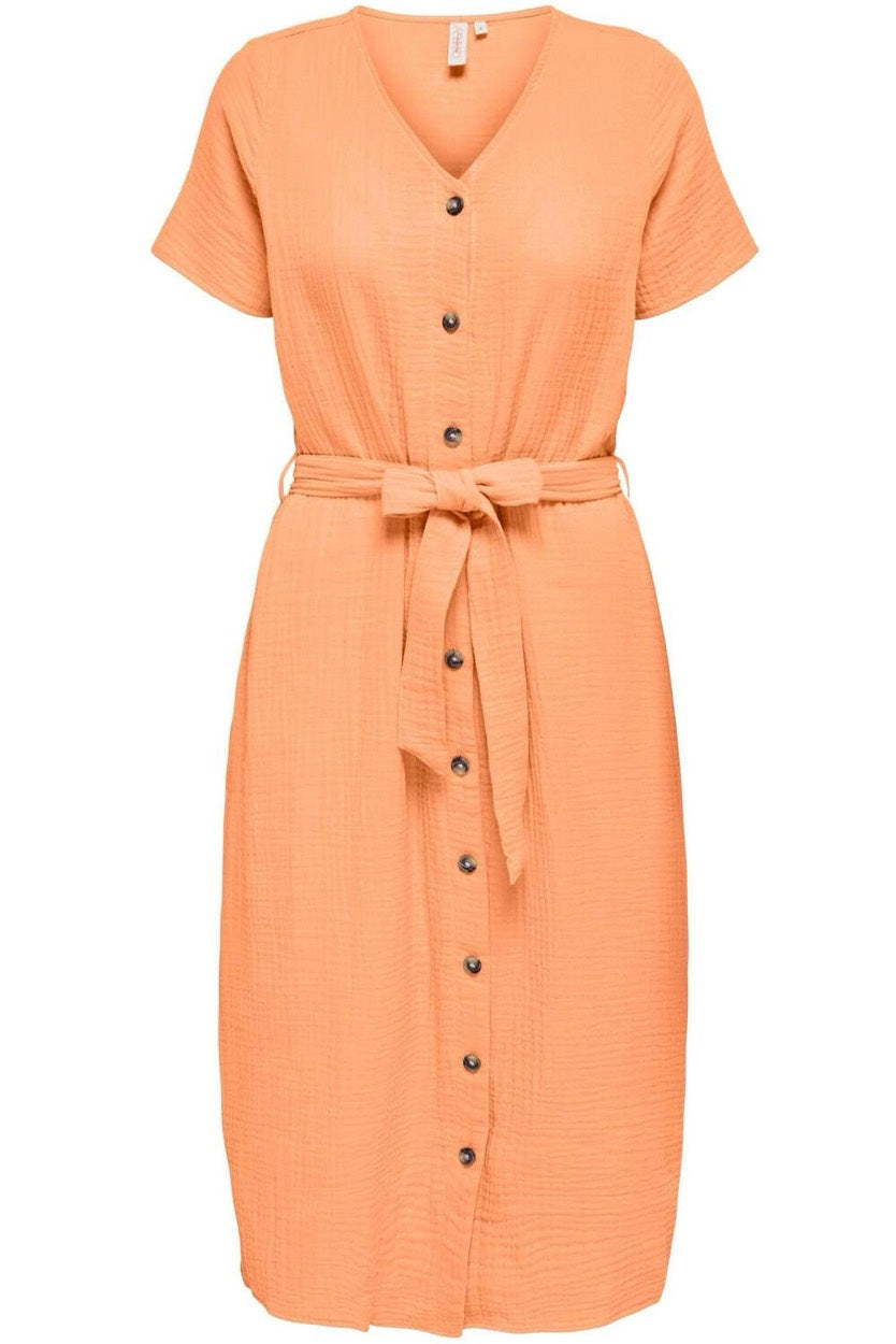 Onlthyra Button Down Dress Wvn - Oranje