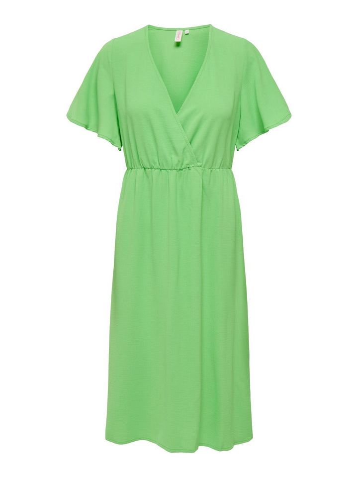 Onlmette Ss Wrap Dress Wvn - Groen