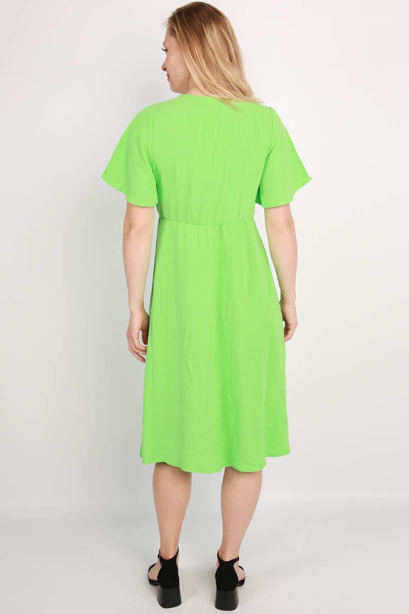 Onlmette Ss Wrap Dress Wvn - Groen