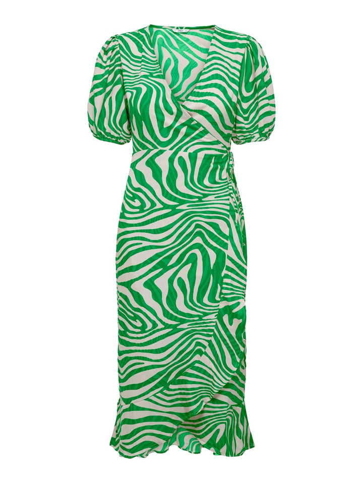 Onlchicago Life S/s Midi Dress Ptm - Groen Dessin