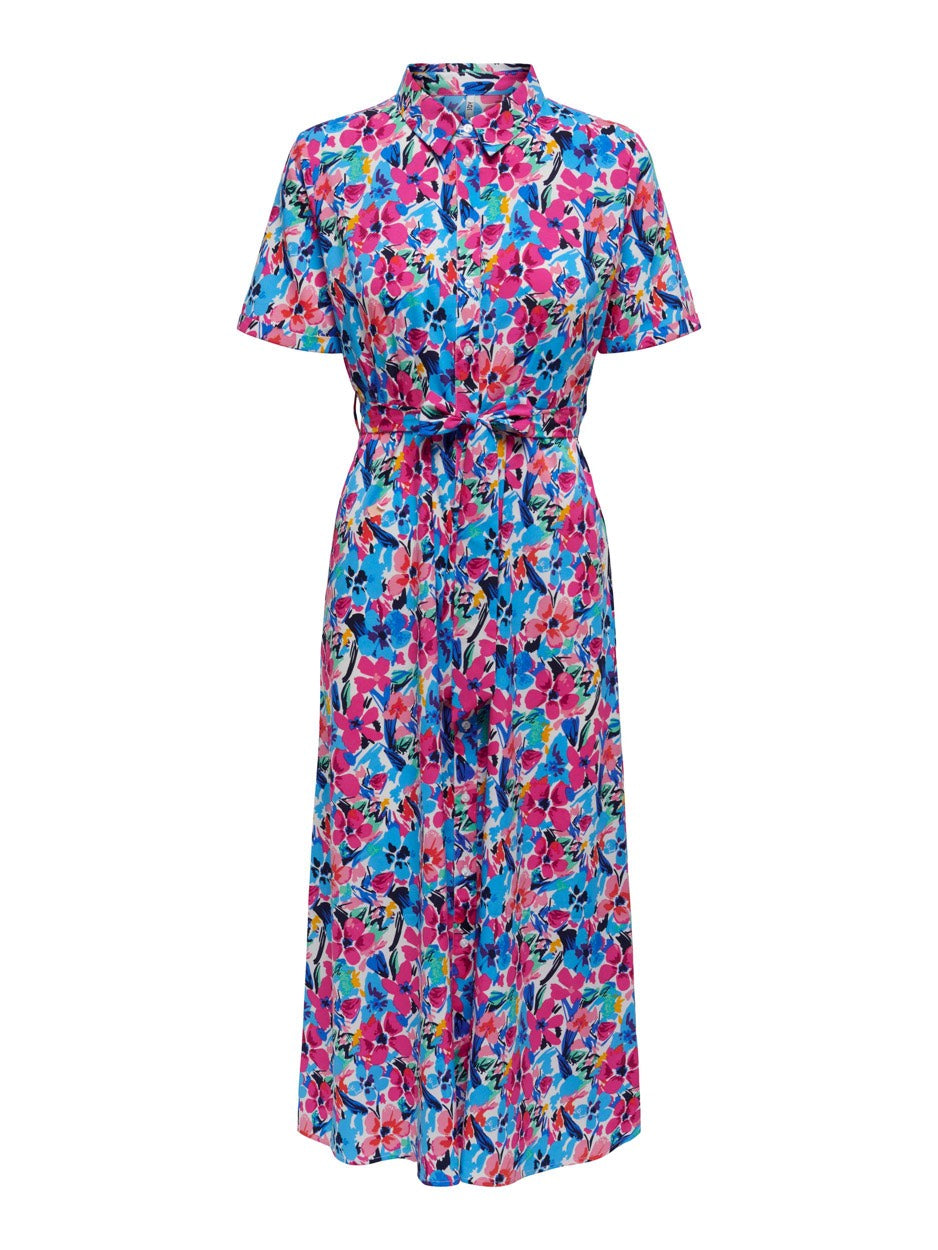 Jdyelva S/s Shirt Dress Wvn - Roze Dessin