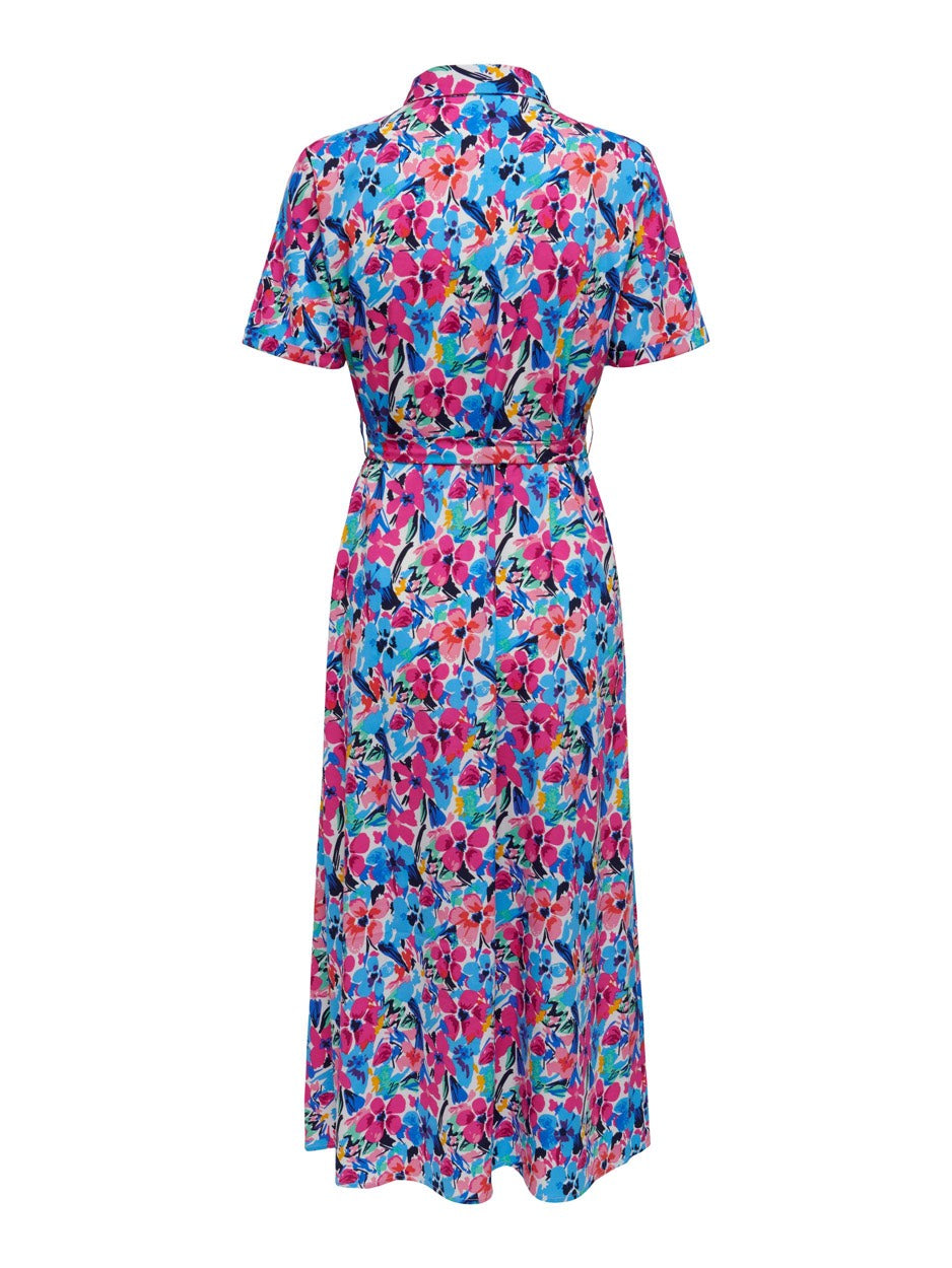 Jdyelva S/s Shirt Dress Wvn - Roze Dessin