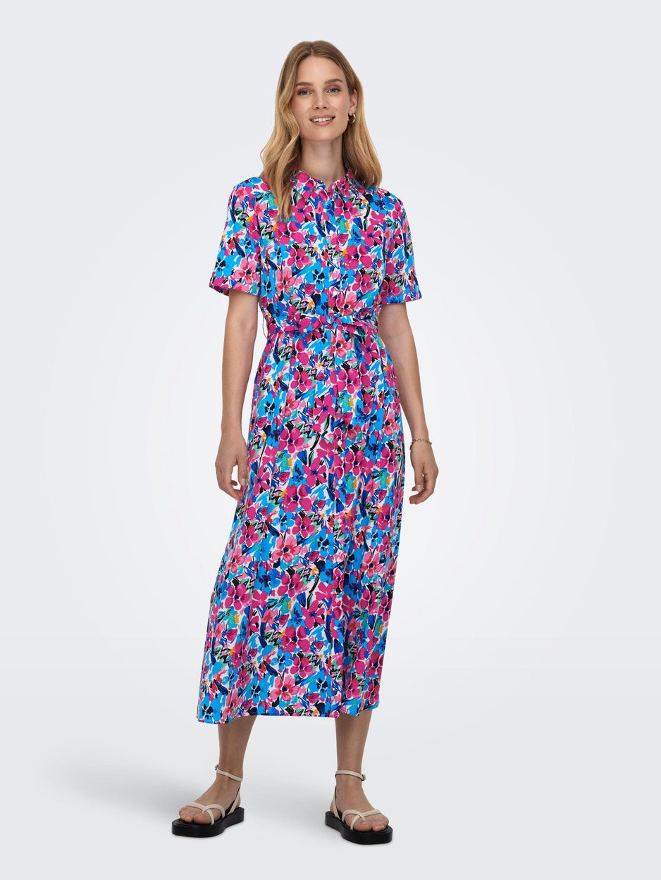 Jdyelva S/s Shirt Dress Wvn - Roze Dessin