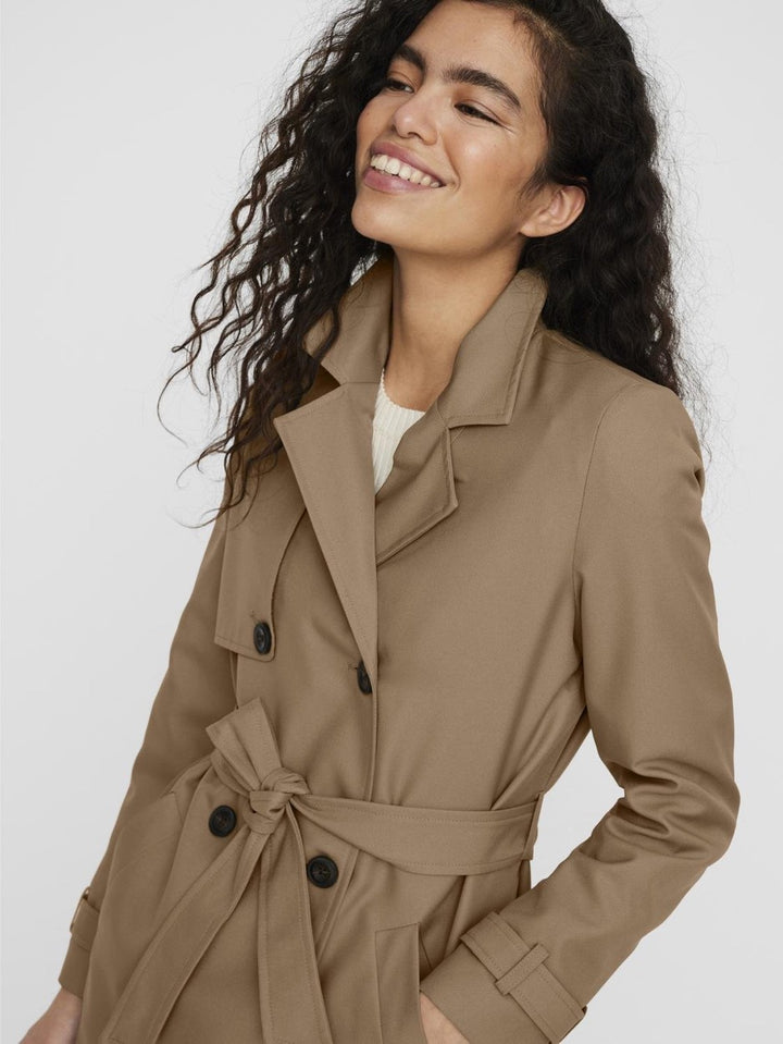 Vmceleste 3/4 Trenchcoat Noos - Licht Bruin