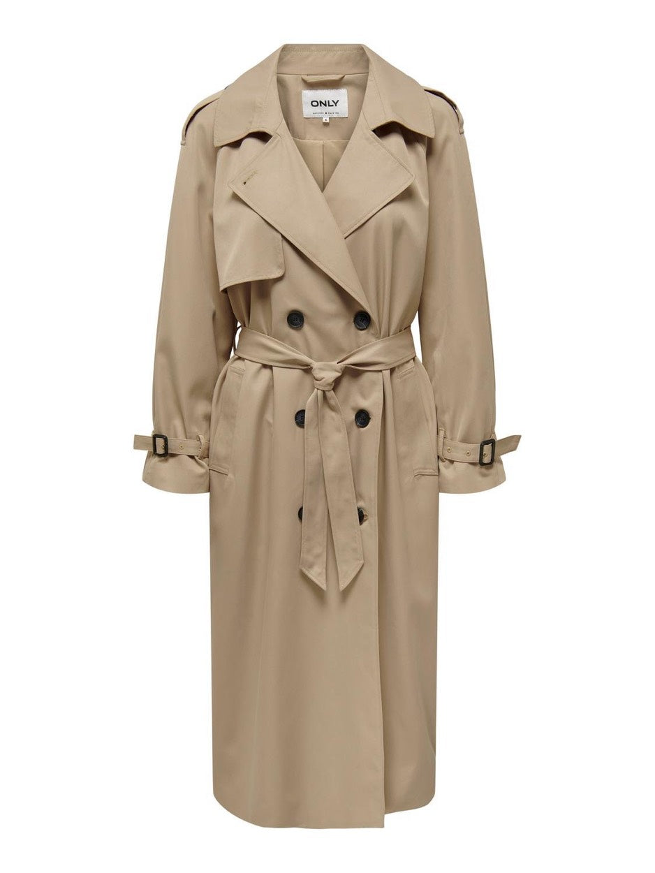 Onlchloe Trenchcoat Double B. Otw N - Licht Bruin