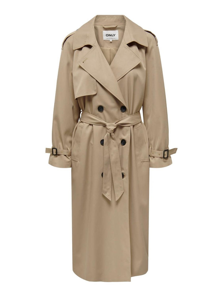 Onlchloe Trenchcoat Double B. Otw N - Licht Bruin