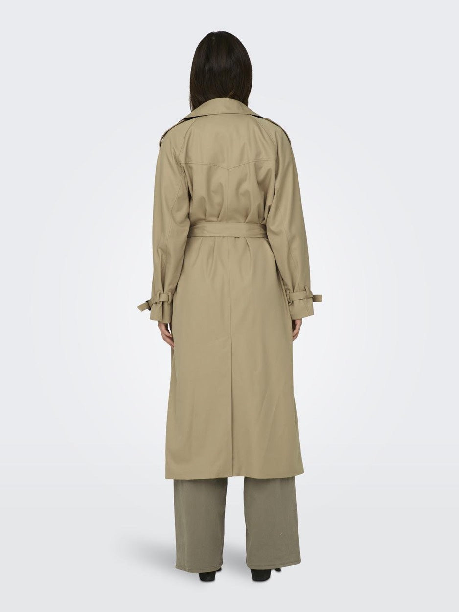 Onlchloe Trenchcoat Double B. Otw N - Licht Bruin