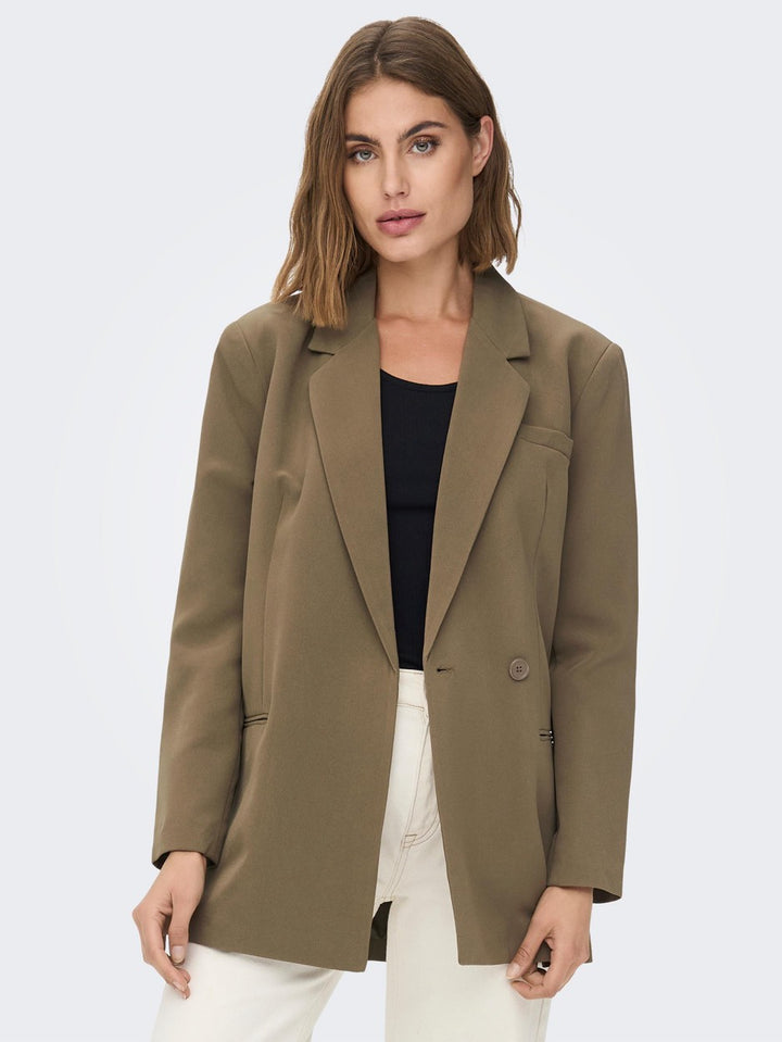Onllizzo L/s Loose Blazer Cc Tlr - Taupe