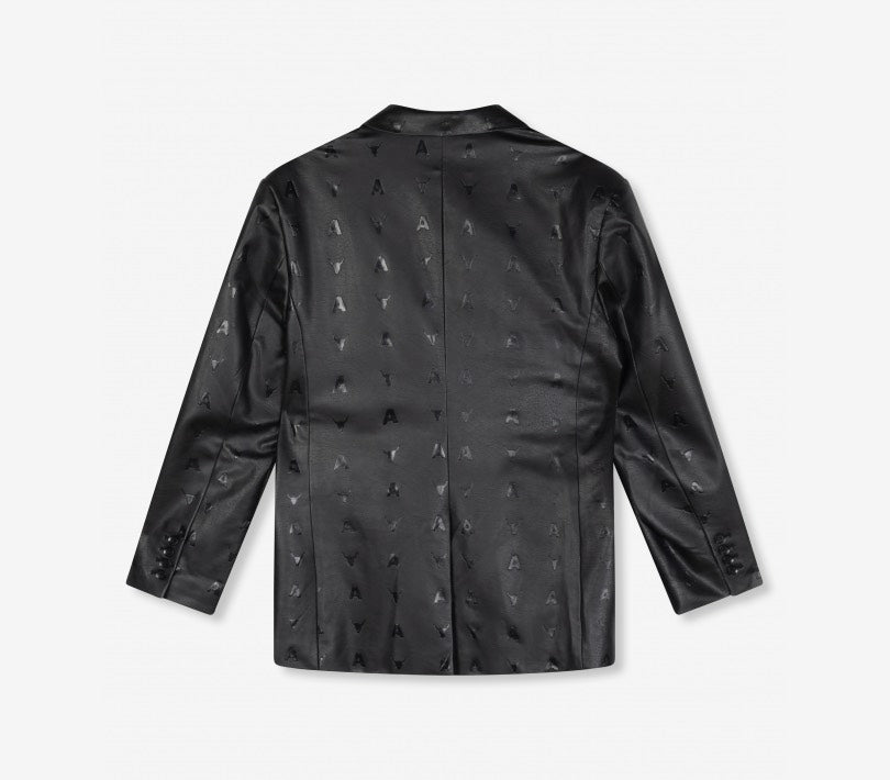 Leather Oversized Blazer - Zwart