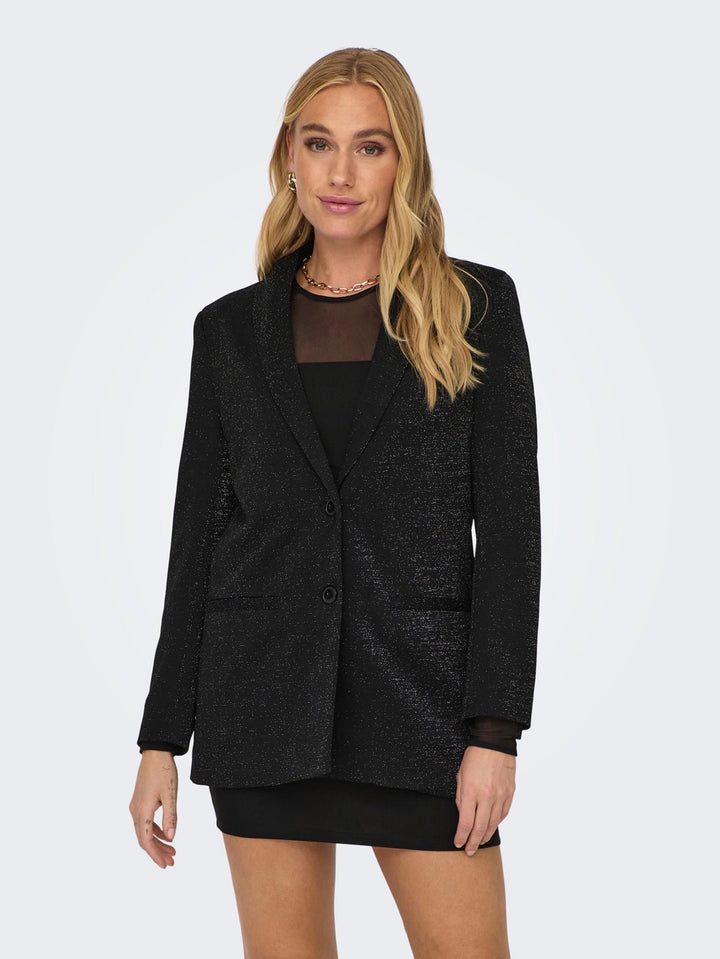 Onllippa-alya L/s Loose Glit Blazer - Zwart Dessin